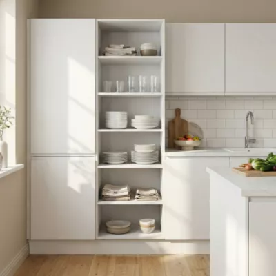 Colonne de cuisine avec tablettes GoodHome blanc L. 60 x H. 216 cm