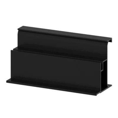 Rail d'extrémité de colonne noir H. 237 cm Caraway Innovo GoodHome