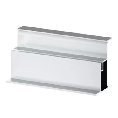 Rail d'extrémité de colonne acier brossé H. 237 cm Caraway Innovo GoodHome