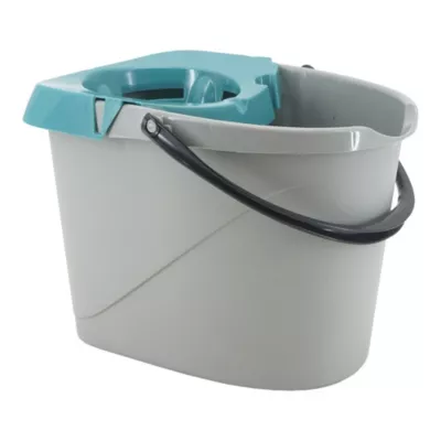 Seau et essoreuse de torsion GoodHome gris clair 14L