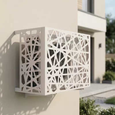 Cache climatiseur pour unité extérieure GoodHome Gupta blanc H.75 cm x l. 1 m