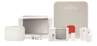 Pack alarme DIAGRAL Précision sirène / GSM DIAG04CSF et 2 détecteurs d'ouverture miniature DIAG39APX
