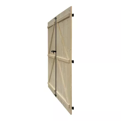Volet battant bois naturel Fortia - l.100 x H.215 cm - 2 vantaux