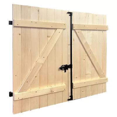 Volet battant bois naturel Fortia - l.120 x H.75 cm - 2 vantaux