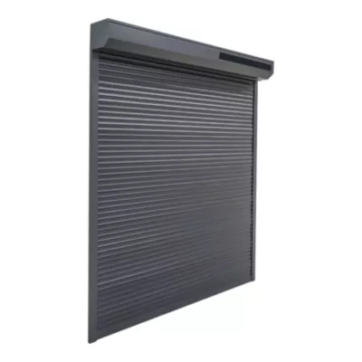 Volet roulant solaire aluminium anthracite - ouverture motorisée - Fortia - l.120 x H.215 cm
