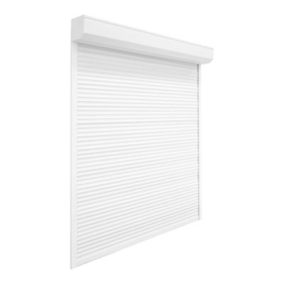 Volet roulant aluminium blanc - ouverture motorisée - Fortia - l.100 x H.165 cm