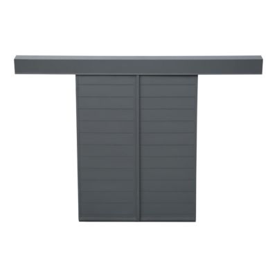 Volet coulissant aluminium anthracite Fortia - l.100 x H.135 cm - 2 vantaux