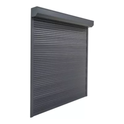 Volet roulant aluminium anthracite - ouverture motorisée - Fortia - l.120 x H.125 cm
