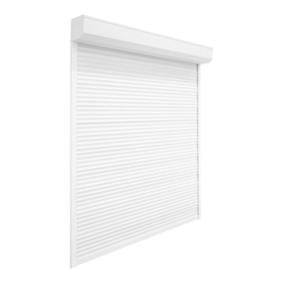 Volet roulant aluminium blanc - ouverture motorisée - Fortia - l.90 x H.155 cm