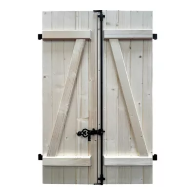 Volet battant bois naturel Fortia - l.120 x H.155 cm - 2 vantaux