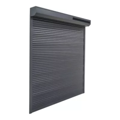 Volet roulant solaire aluminium anthracite - ouverture motorisée - Fortia - l.90 x H.135 cm