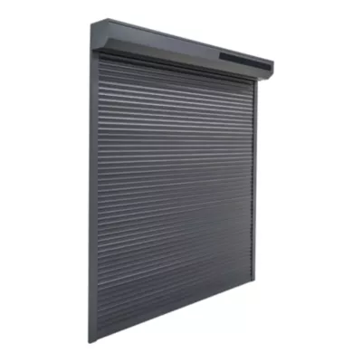 Volet roulant solaire aluminium anthracite - ouverture motorisée - Fortia - l.240 x H.215 cm