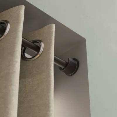 Naissance support tringle à rideau Tinos métal gris Ø19/28mm GoodHome