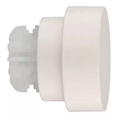 Embout rond plat pour barre à rideau Easy-Fit Anafi métal blanc Ø28mm GoodHome