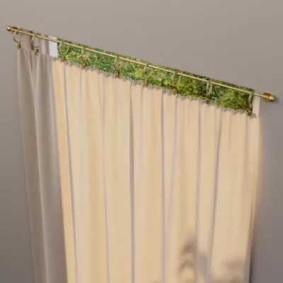 2 supports adhésifs tringle à rideau Nisis métal doré