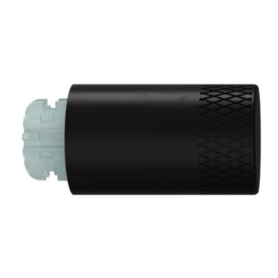 Embout industriel stick pour barre à rideau Easy-Fit Araxos métal noir Ø28mm GoodHome