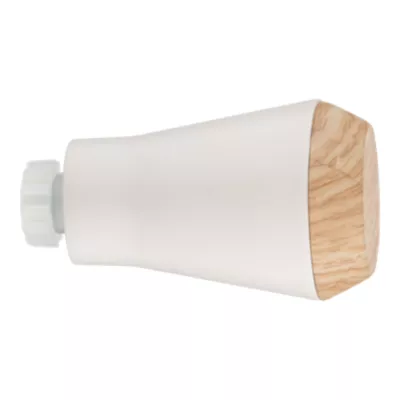 Embout cône bi-matière pour barre à rideau Easy-Fit Anafi métal blanc Ø19mm GoodHome