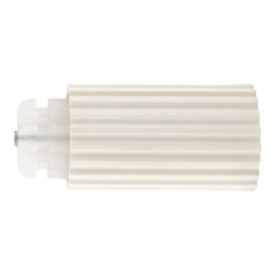 Embout plat strié pour barre à rideau Easy-Fit Anafi métal blanc Ø28mm GoodHome