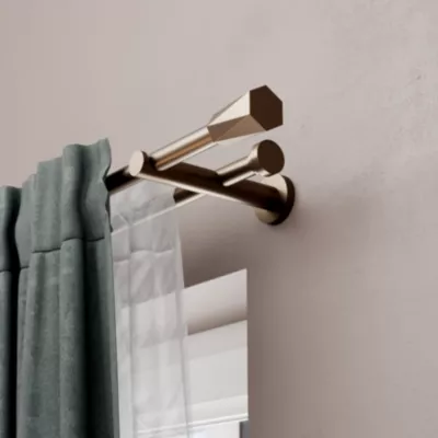 Embout cône pour barre à rideau Easy-Fit Kozani métal marron Ø28mm GoodHome