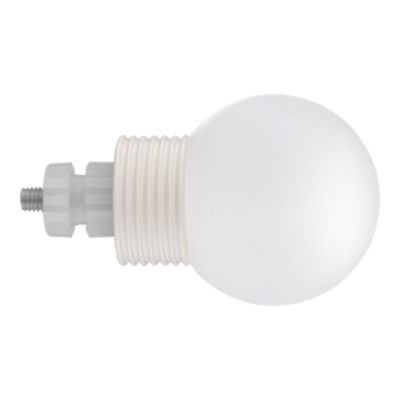 Embout en verre pour barre à rideau Easy-Fit Anafi métal blanc Ø19mm GoodHome