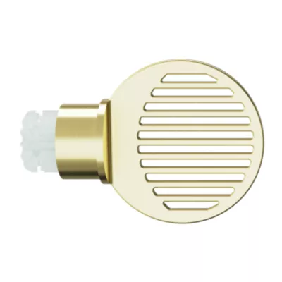 Embout lune plate pour barre à rideau Easy-Fit Elasa métal doré Ø28mm GoodHome