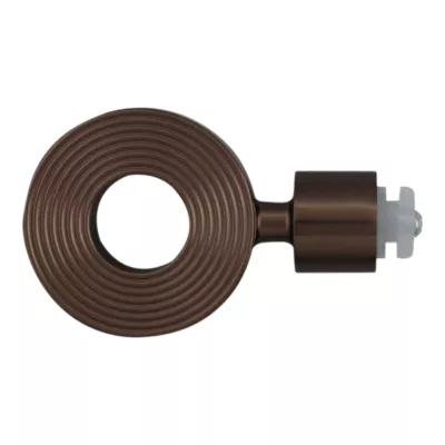 Embout rond pour barre à rideau Easy-Fit Kozani métal marron Ø19mm GoodHome