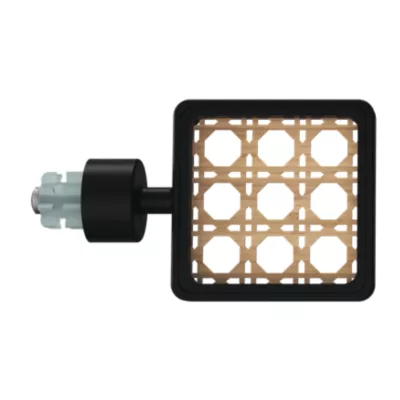 Embout canage pour barre à rideau Easy-Fit Araxos métal noir Ø19mm GoodHome