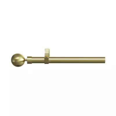 Kit de tringle à rideau extensible simple embout cône Elasa effet laiton doré 200/330cm Ø25/28mm GoodHome