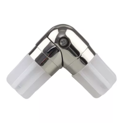 Raccord coudé pour tringle à rideau Anafi aluminium blanc Ø28mm GoodHome