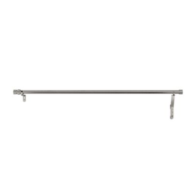 Tringle à rideaux Athens GoodHome effet nickel gris satin L.100/100cm