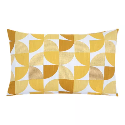 Housse de coussin Peca imprimé géométrique jaune l.40 x L.60cm GoodHome