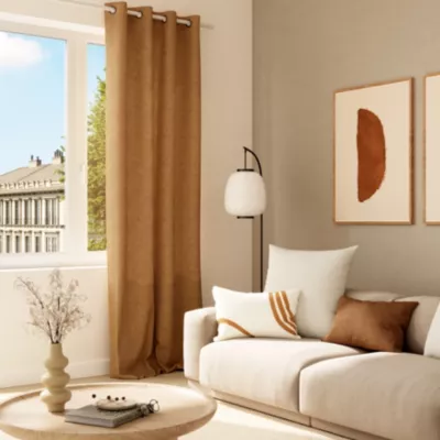 Housse de coussin en velours côtelé Akola marron l.30 x L.50cm GoodHome