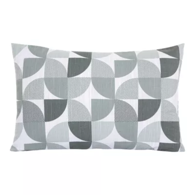 Housse de coussin Peca imprimé géométrique gris l.60 x L.40cm GoodHome