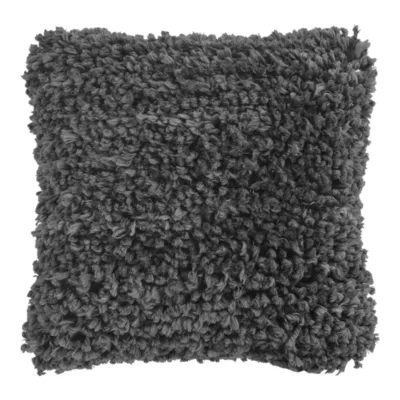 Housse de coussin Chunky flufly gris foncé l.45 x L.45cm GoodHome