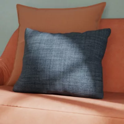 Housse de coussin Novan bleu marine l.40 x L.60cm GoodHome