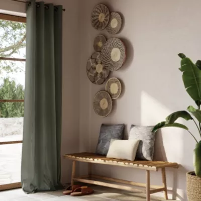 Housse de coussin Patan feuillage vert l.45 x L.45cm GoodHome