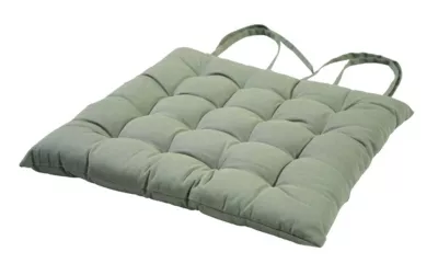 Lot de 4 galettes de chaise l.40 x H.40 cm vert kaki
