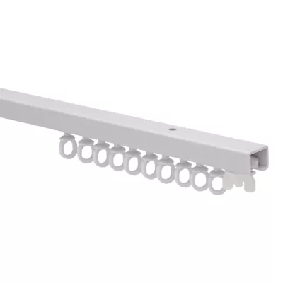 Rail à rideau simple Patras blanc L.200cm GoodHome