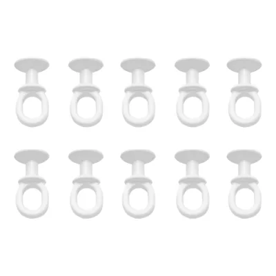 Crochet rond pour rail Patras blanc x10