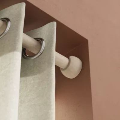 Naissance support tringle à rideau Symi bois de frêne beige Ø28mm GoodHome
