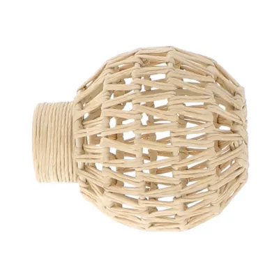 Embout cage pour barre à rideau Volos bois de hêtre blanc Ø28mm GoodHome