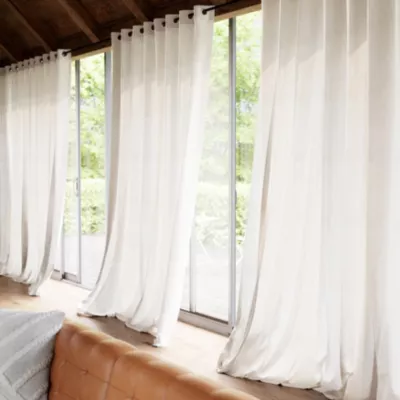 Voilage tamisant à œillets effet lin Howley beige lin L.260 x l.140cm GoodHome