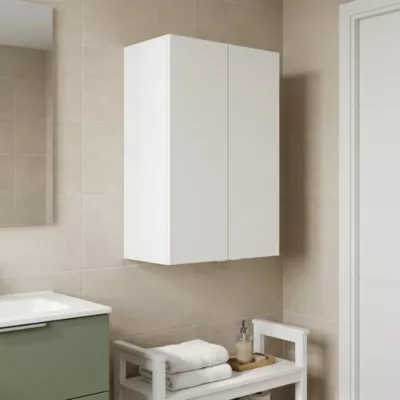 Armoire de salle de bains blanc mat l.60 x H.90 x P.36 cm, GoodHome Imandra