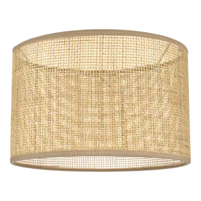 Abat-jour rond en métal et rotin Ø30cmGoodHome Kpezin