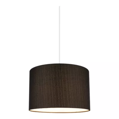 Abat-jour rond gris anthracite Ø30cm GoodHome Kpezin