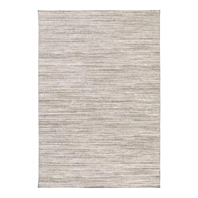 Tapis effet tissé Azusa GoodHome tissage à plat L.120 x L.170cm crème et naturel