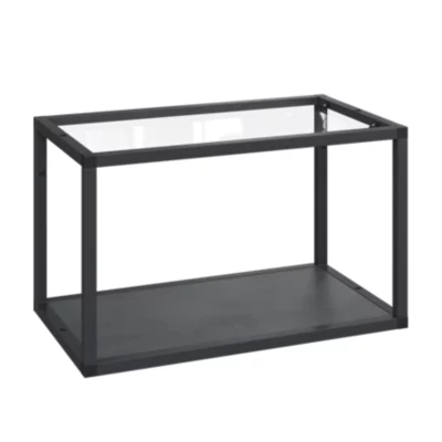 Étagère murale en aluminium noir mat GoodHome Caraway L.60 x H.36 cm