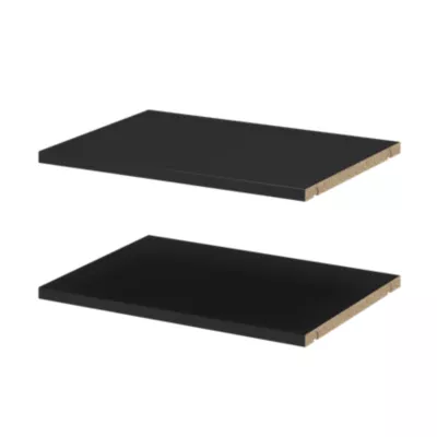 2 tablettes noirs GoodHome Atomia L. 46,4 x P. 33,2 cm