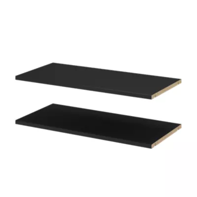 2 tablettes noirs GoodHome Atomia L. 71,4 x P. 33,2 cm