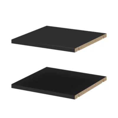 2 tablettes noirs GoodHome Atomia L. 33,9 x P. 33,2 cm